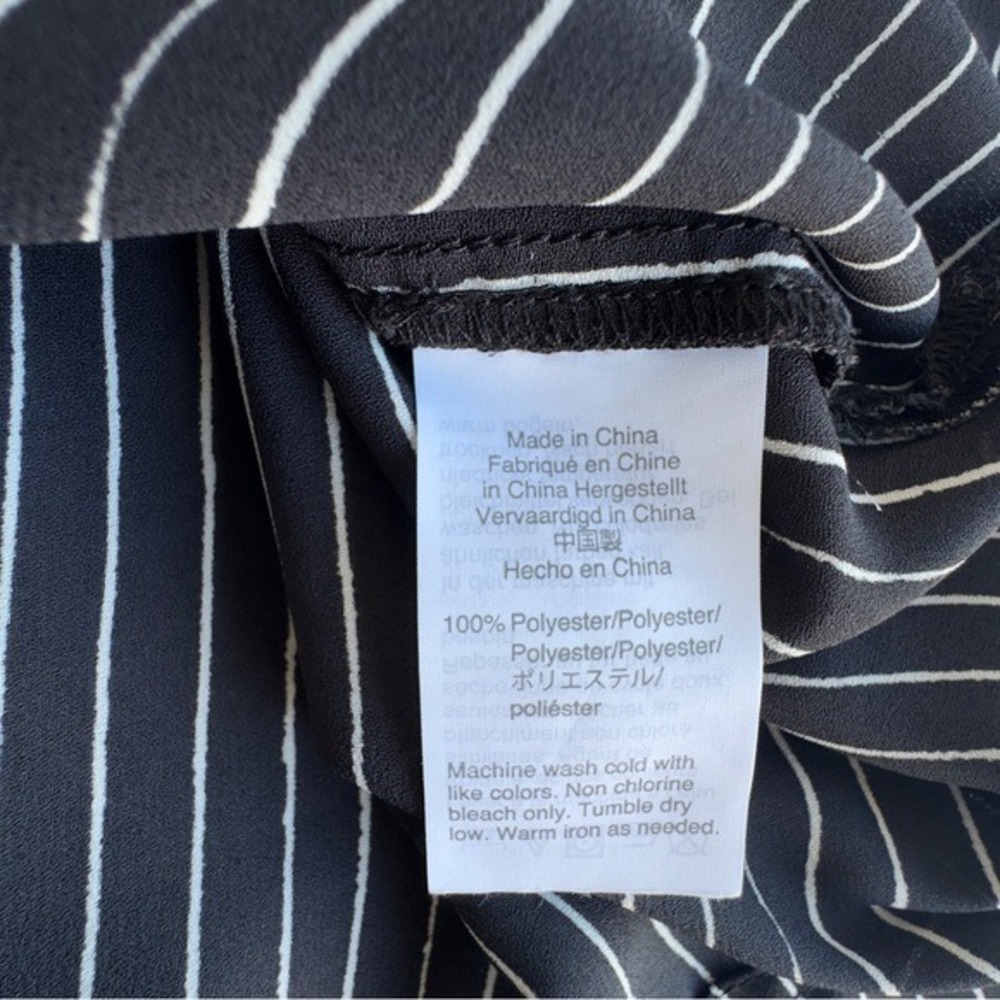 Madewell Black and White Striped Short Sleeve Dress - Picture 7 of 7